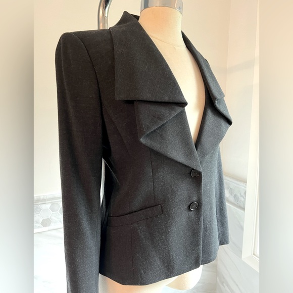 Ann Taylor Charcoal Wool Blend Jacket Sz 6 - Picture 3 of 14